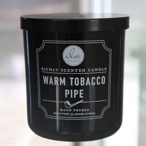 DW HOME CANDLE WARM TOBACCO PIPE NEW BLACK SOY WAX RICHLY SCENTED NEW